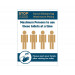 Maximum of 4 persons to use these toilets at a time Social Distancing Wall mounted Toilet Sign