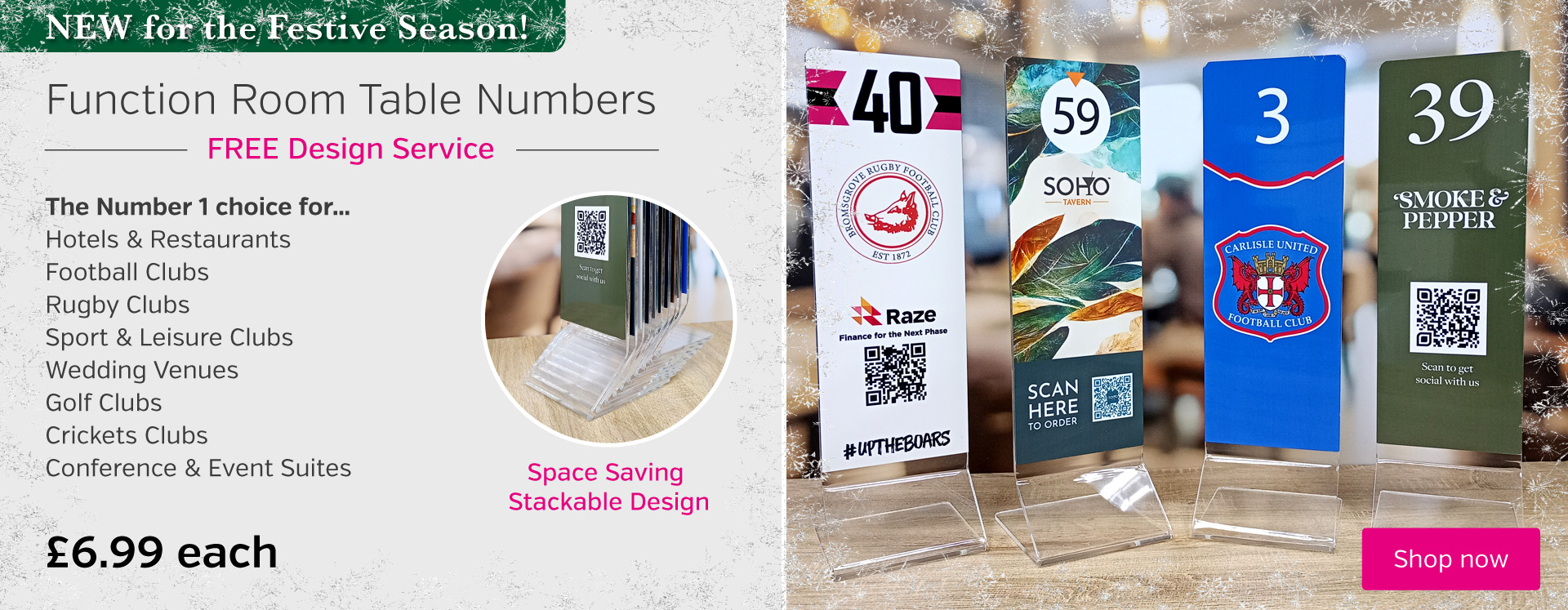 Function Room Table Numbers