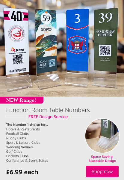 Function Room Table Numbers