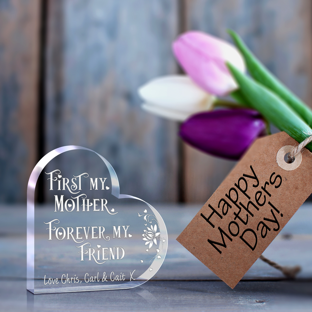 Mothers Day Engraved Acrylic Heart