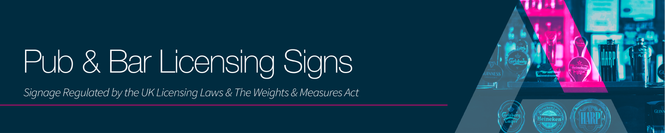 Pub licensing signs