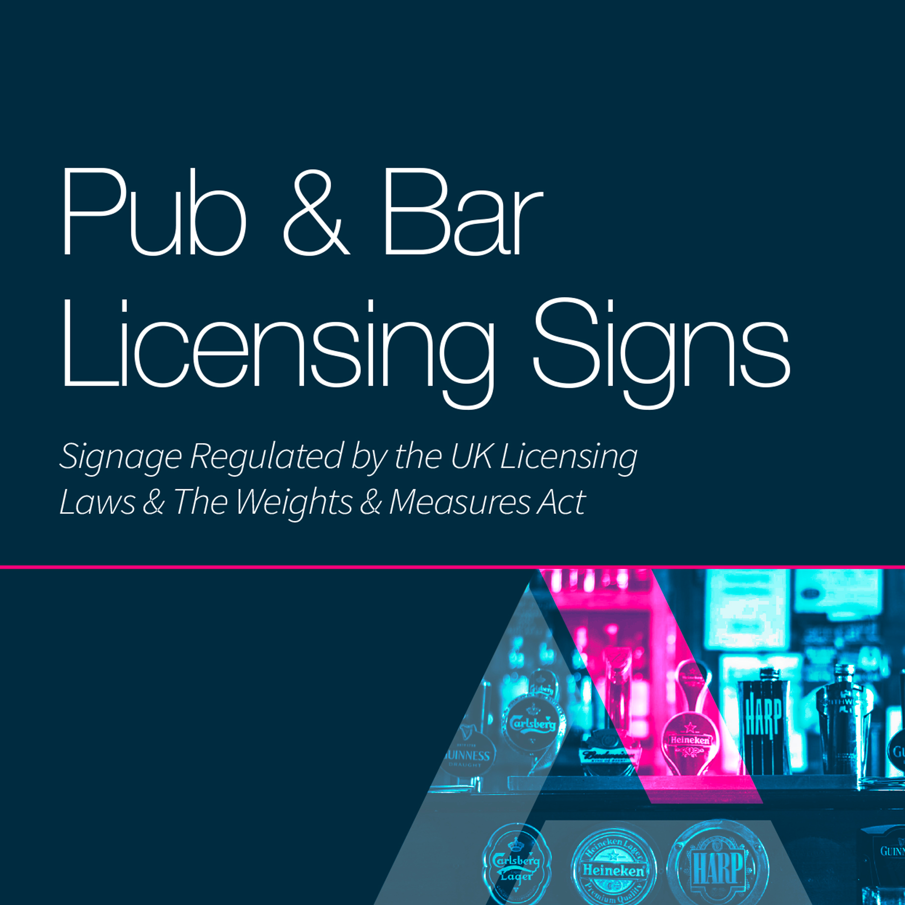 Pub licensing signs