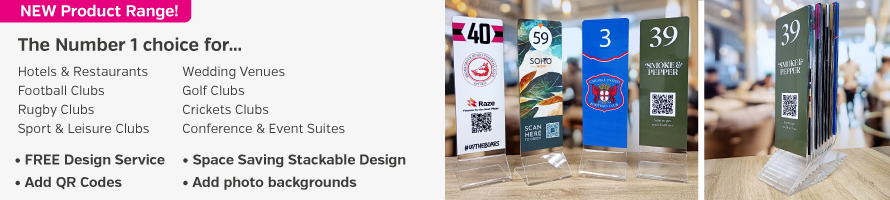 Custom Printed Stackable Clear Table Numbers