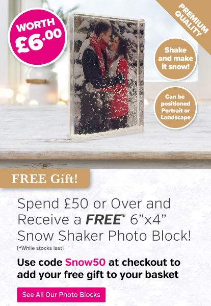 FREE Snow Shaker Photo Block