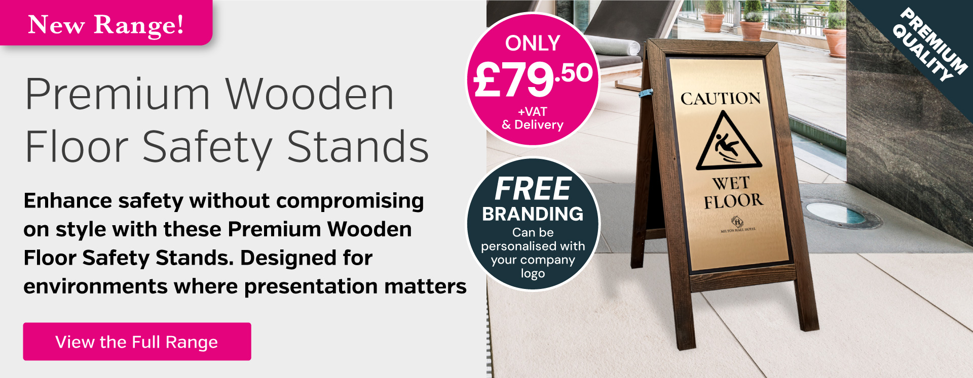 Premium Wooden Safety Floor Stands