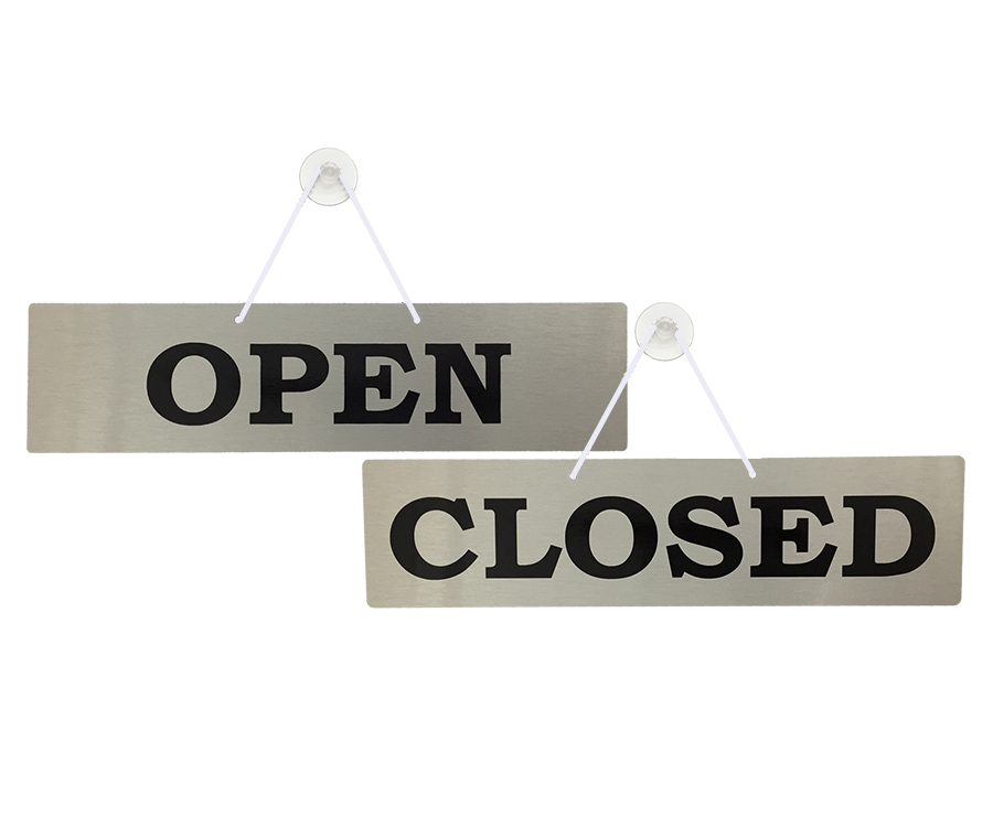 Classic Silver Open & Closed Notice