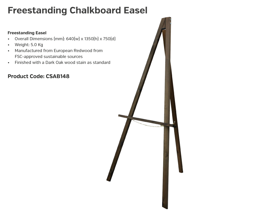 Freestanding Chalkboard Easel