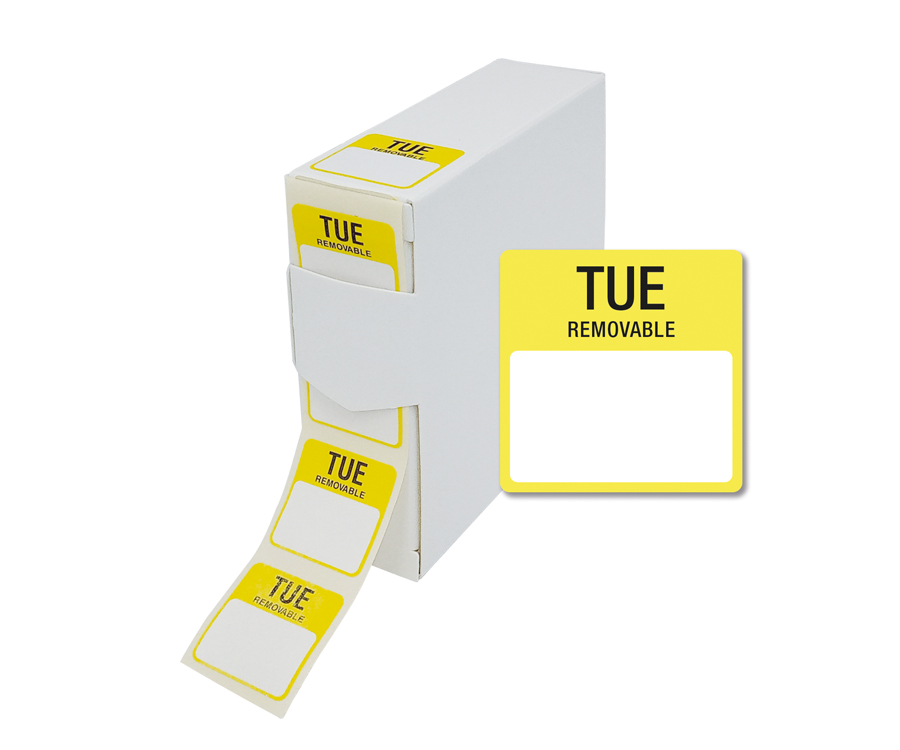 Tuesday 25x25mm Food Labels
