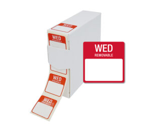 Wednesday 25x25mm Food Labels