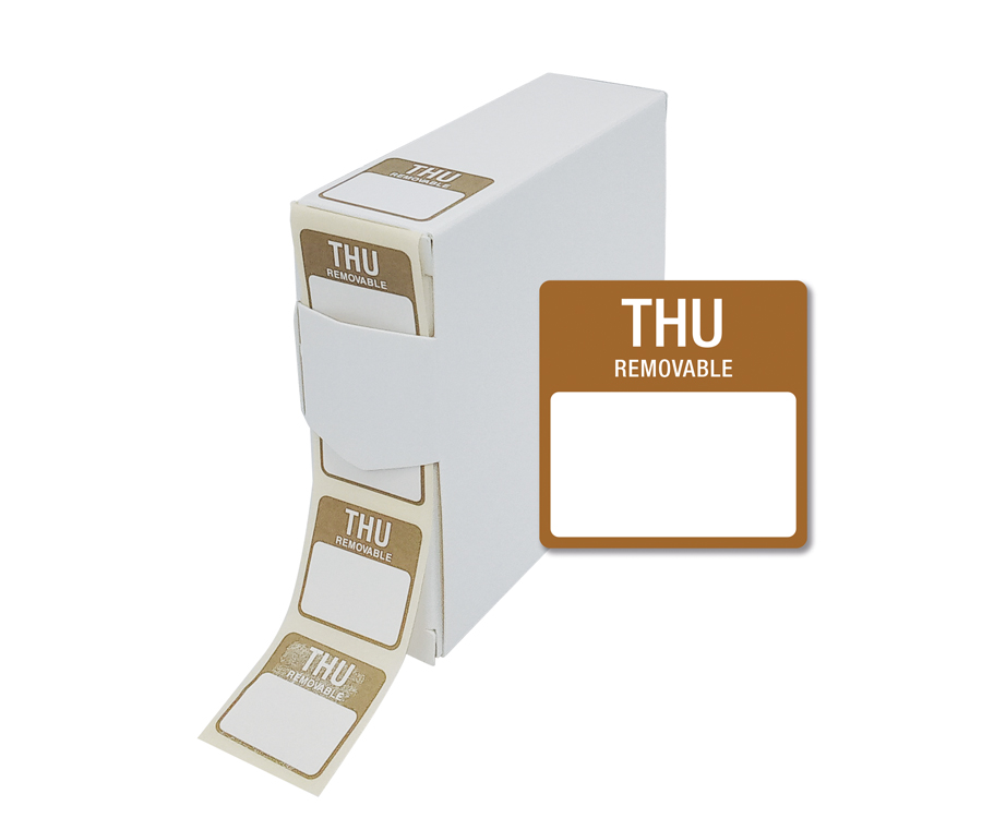 Thursday 25x25mm Food Labels