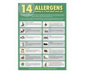 The 14 Allergens Guide for Staff Notice