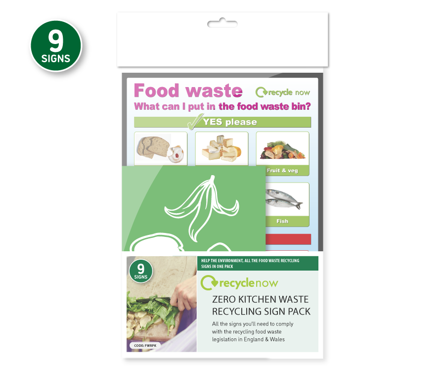 Kitchen Food Waste Recycling Sign Pack