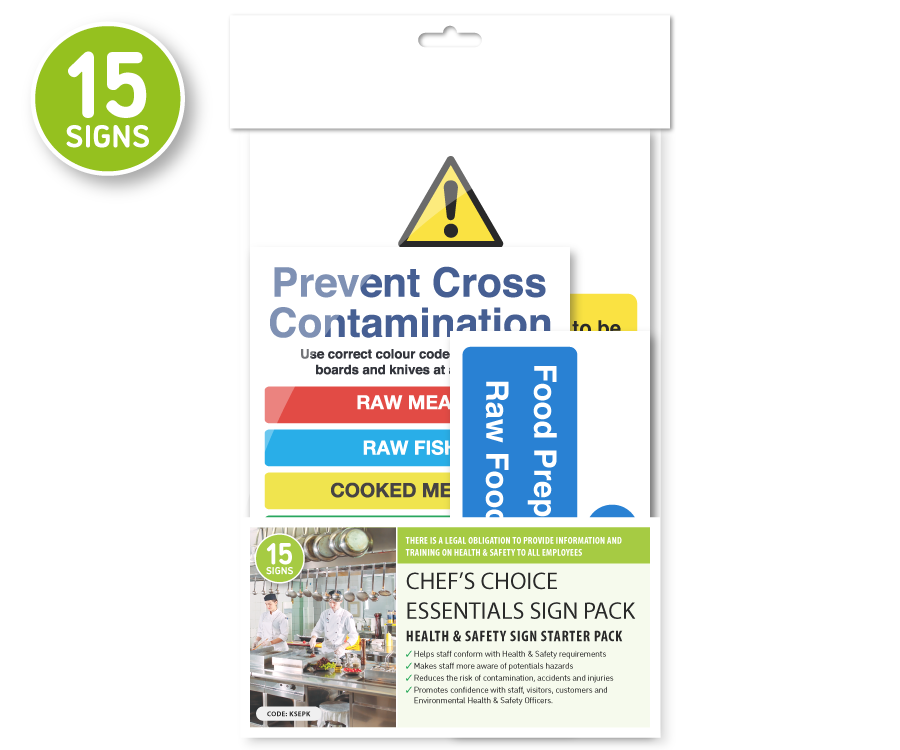 Chefs Choice Essential Catering Safety Sign Pack