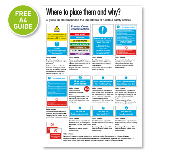 KSEPK - Kitchen sign essentials starter sign pack - Cater Signs