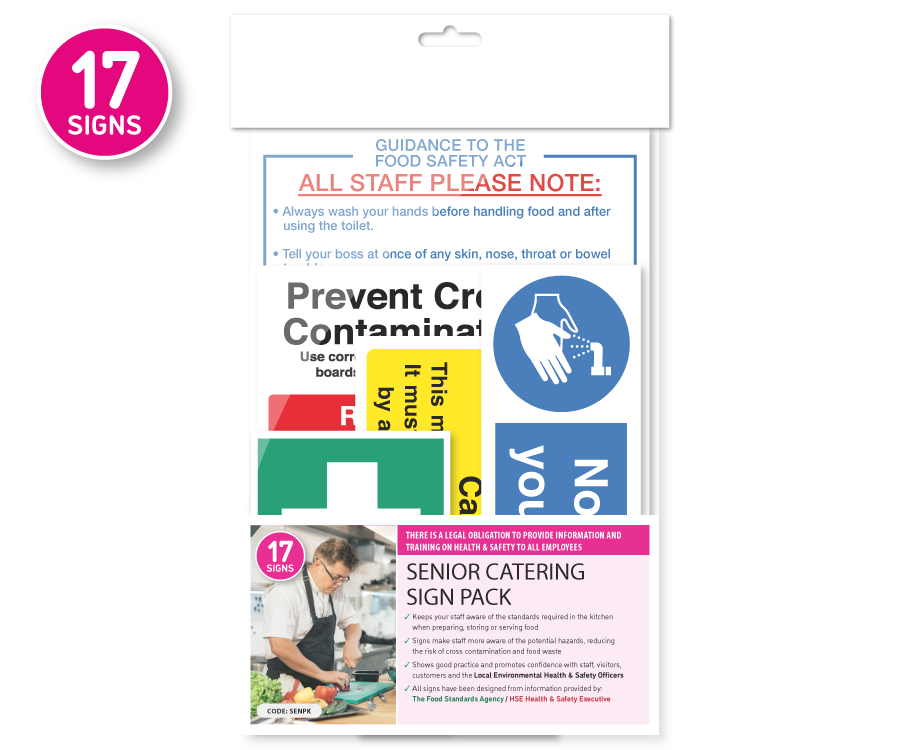 Senior Catering Safety Sign Pack