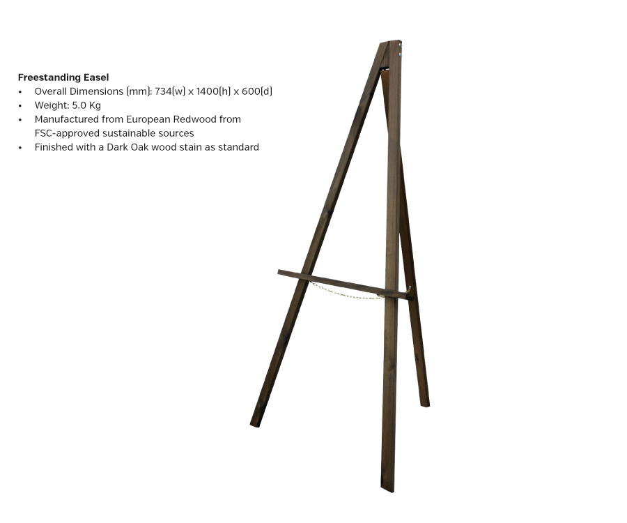 Freestanding Large Easel & A1 Framed Chalkboard - Image 2