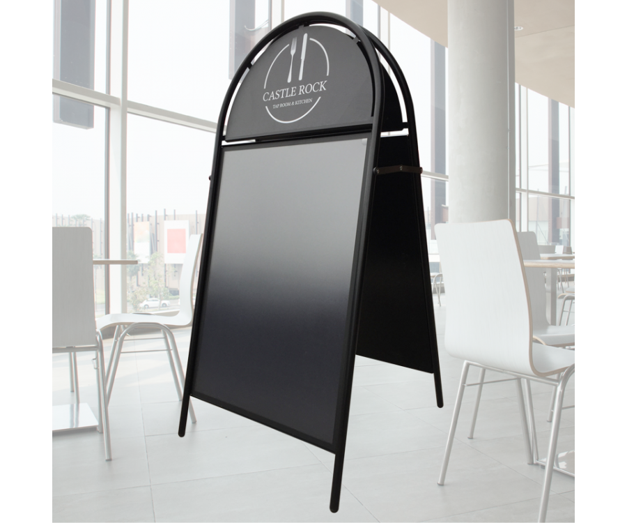 branded poster pavement display