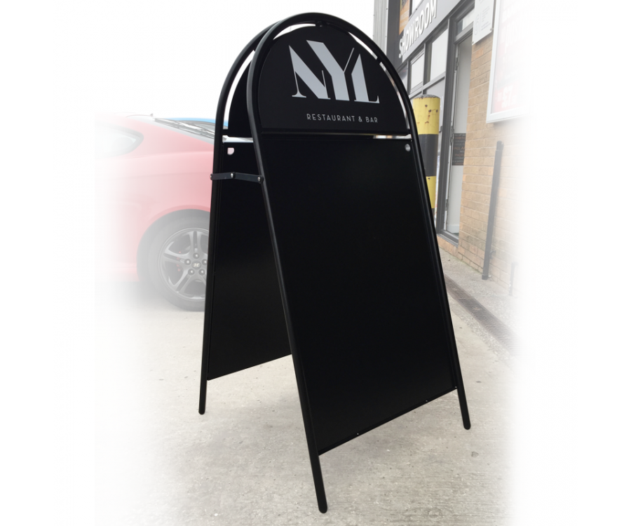 branded poster pavement display