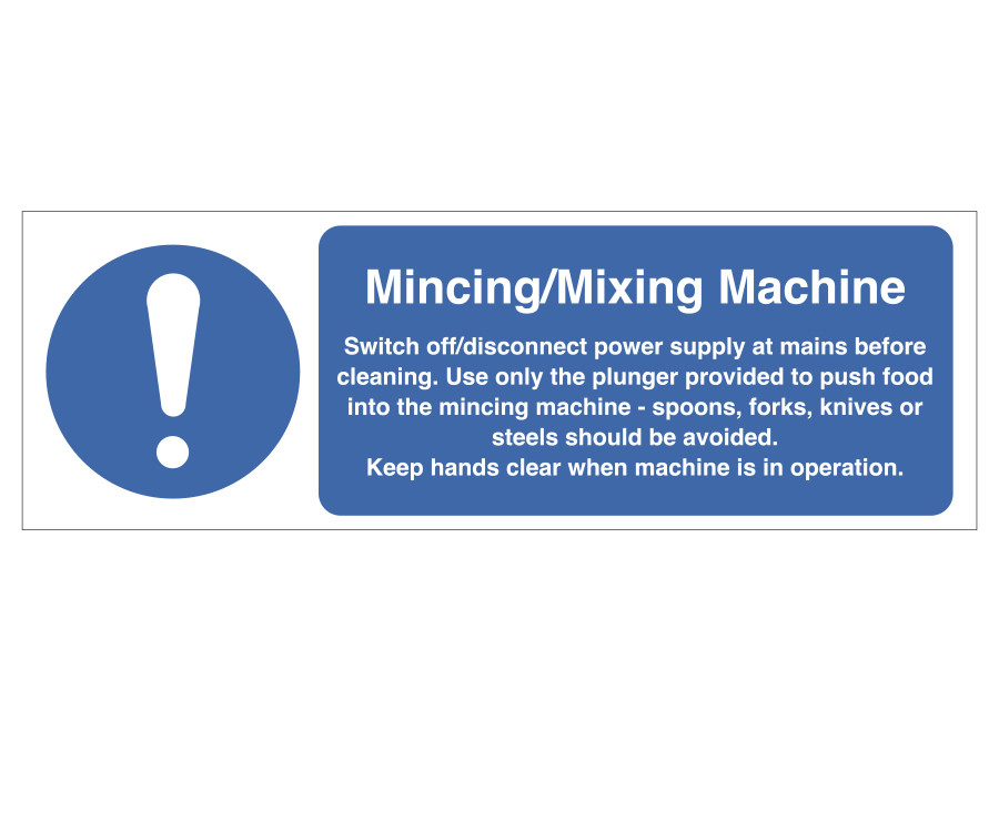 Mincing/Mixing machine Notice