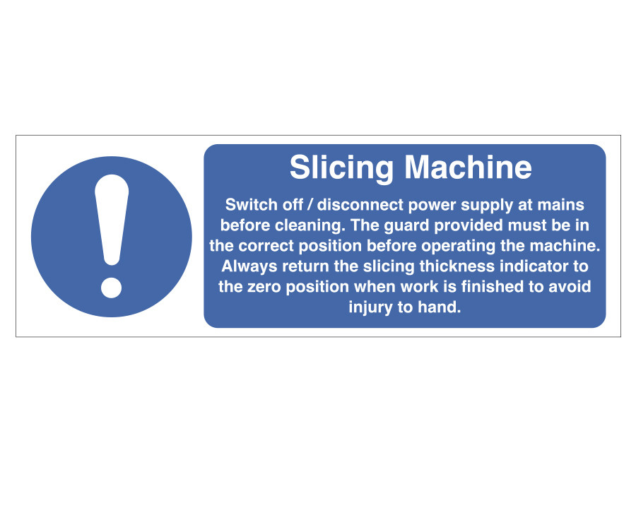 Slicing Machine Notice