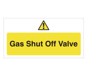 Gas Shut Off Valve Notice