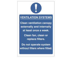 Ventilation System Safety Notice