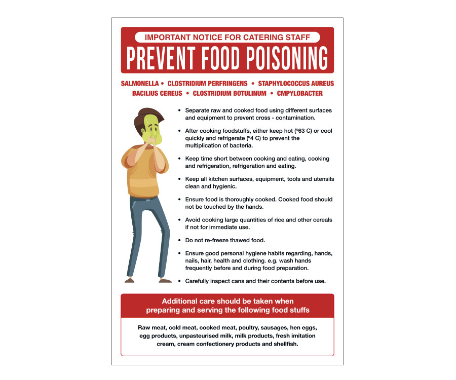 How to Prevent Food Poisoning staff guidance notice