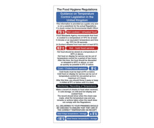 Food safety temperature guidelines notice