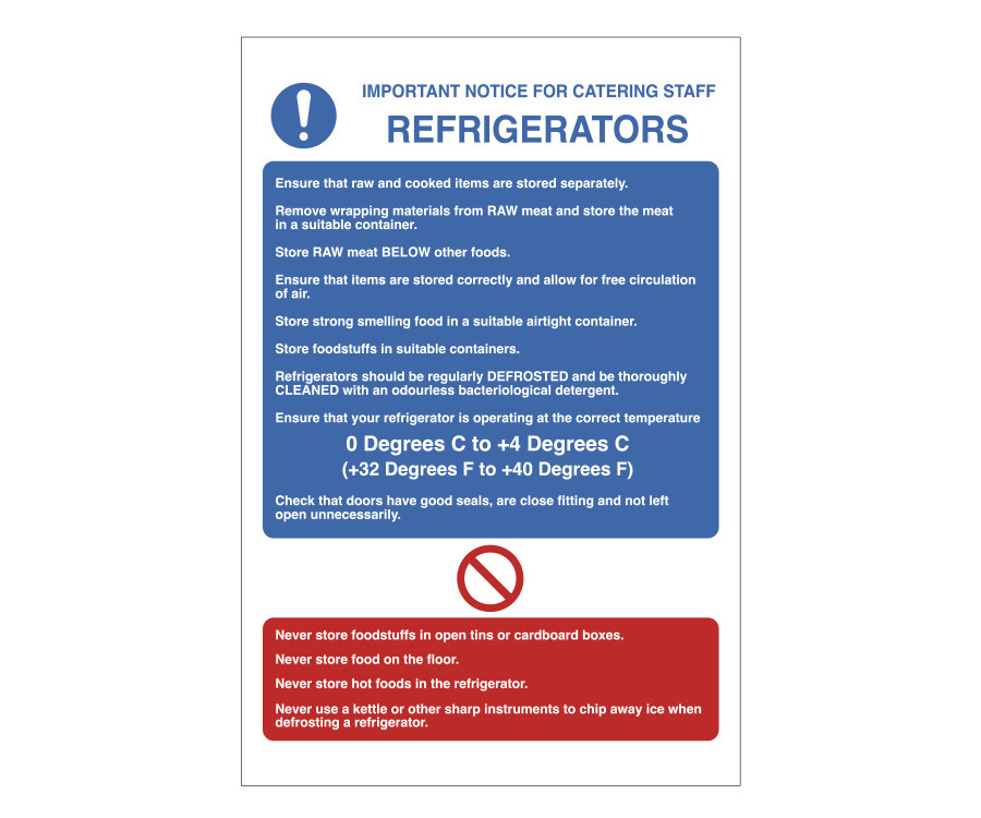 Refrigerator safety Notice