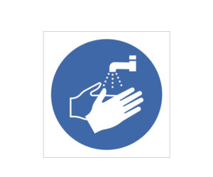 Wash Hands Symbol Notice