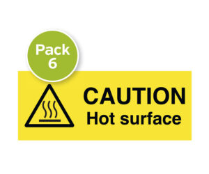 Caution Hot Surface Safety Label