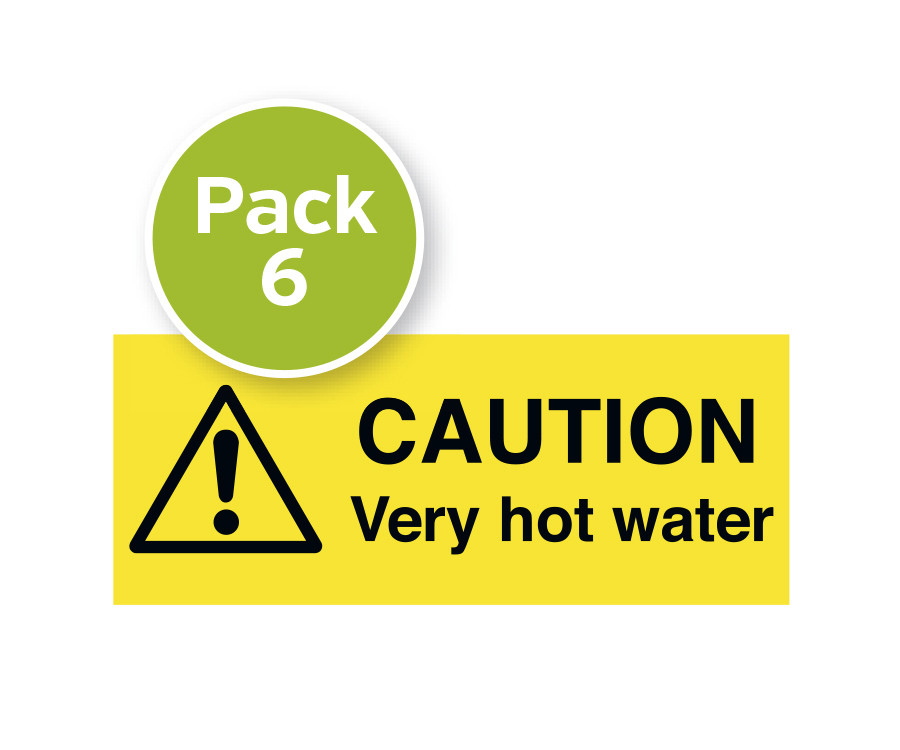 Caution Very Hot Water Safety Labels