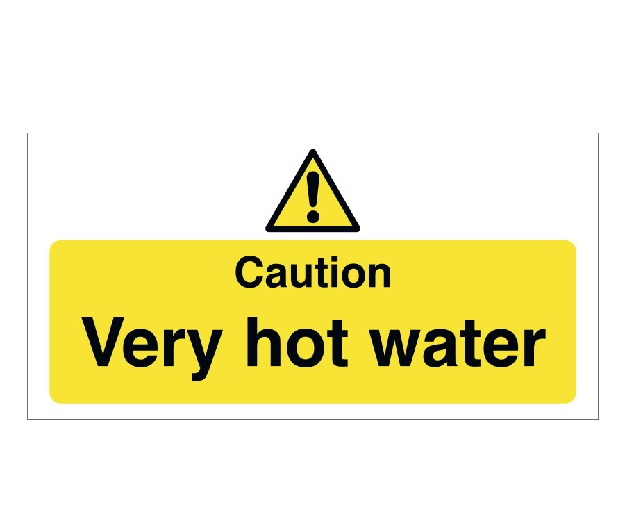 Caution Very Hot Water Notice