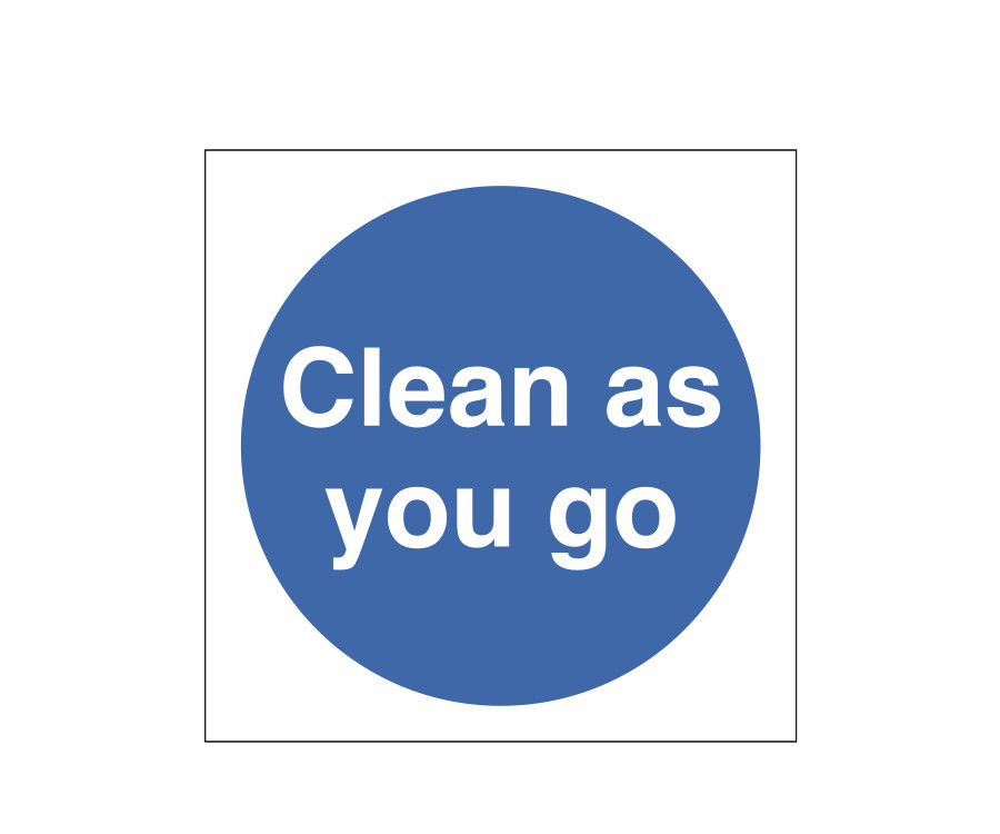 Clean as You Go Label