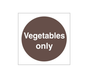 Vegetables Only Storage Notice