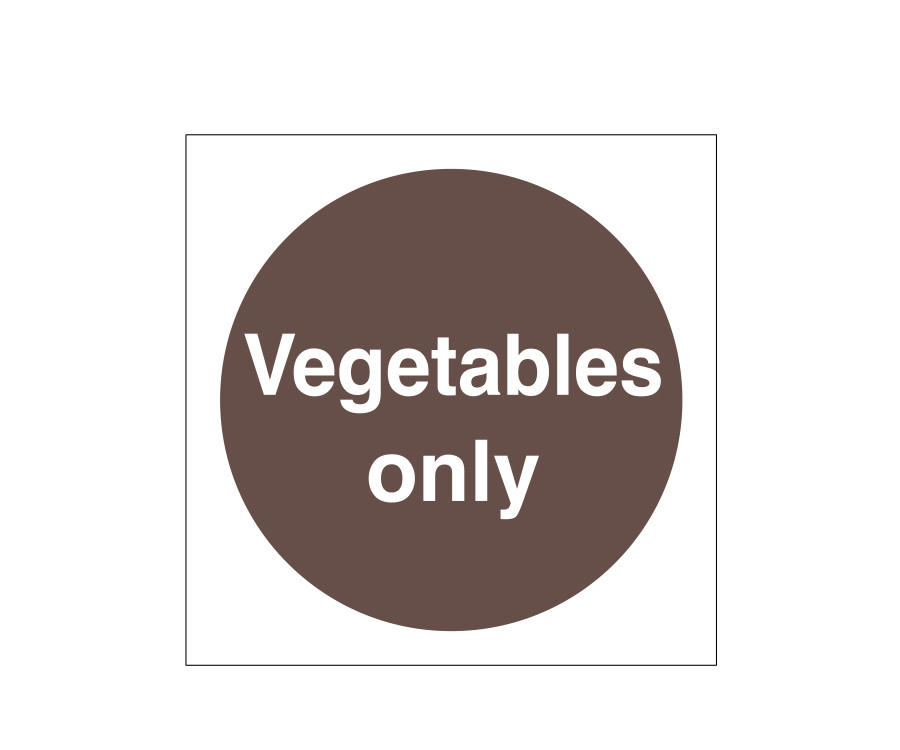 Vegetables Only Storage Notice