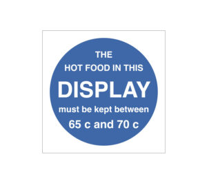 Hot food display temperature Notice