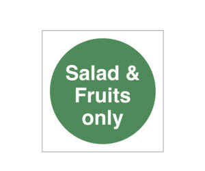 Salad & Fruits Storage Notice
