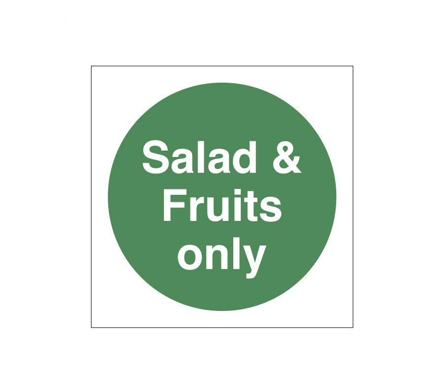 Salad & Fruits Storage Notice