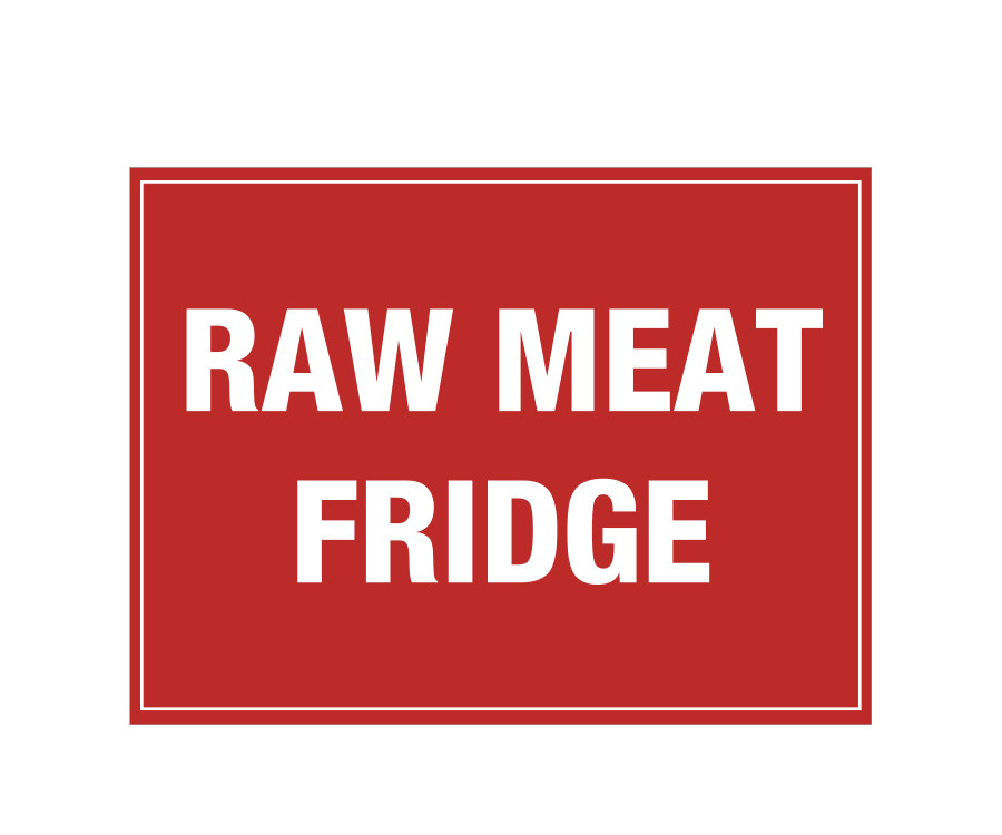Raw Meat Fridge Notice