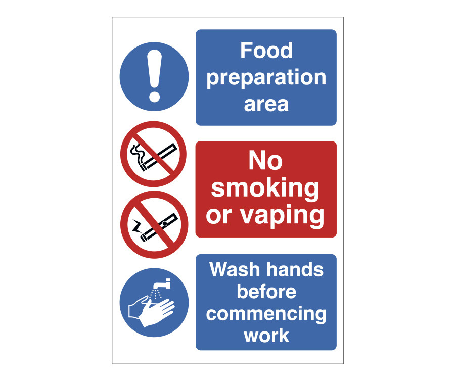 Food Prep Area / No Smoking / Food Production Area Notice