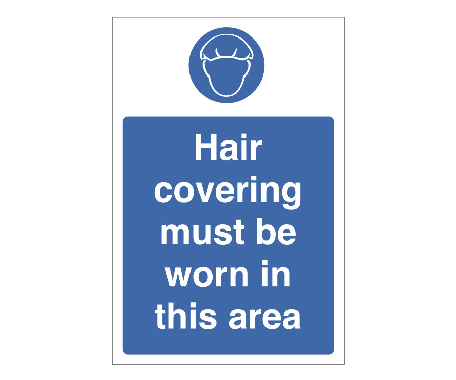 Hair Covering Must Be Worn in this Area Notice