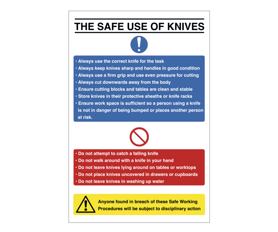 Safety Notice - The Safe Use of Kitchen Knives