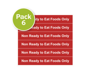 Non-Ready To Eat Food Pack of 6 Notices
