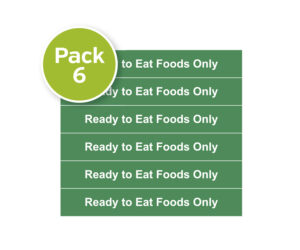 Ready To Eat Food Only Pack of 6 Notices