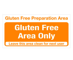 Food Preparation - Gluten Free Area Only Notice