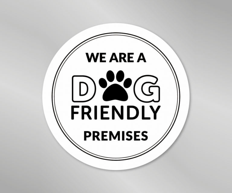 We Are A Dog Friendly Premises - Window Sticker