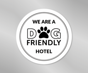 We Are A Dog Friendly Hotel - Window Sticker