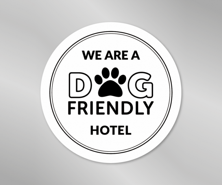 We Are A Dog Friendly Hotel - Window Sticker
