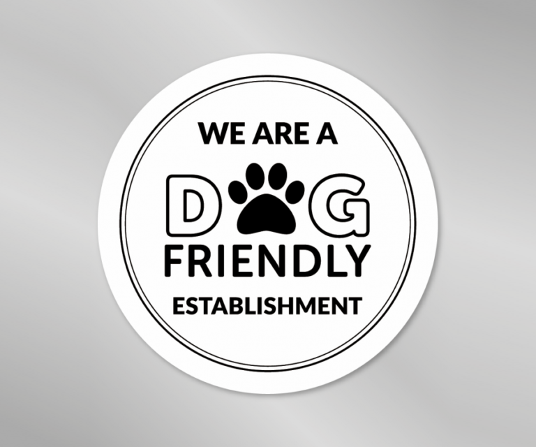 We Are A Dog Friendly Establishment - Window Sticker